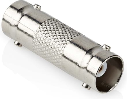 BNC koppelstuk - 50 Ohm - Female - Metaal - Zilver - Allteq