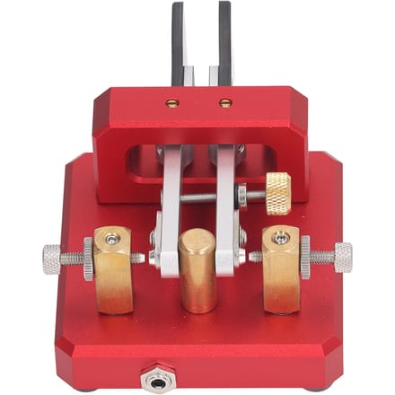 Morse Code Sleutel Dubbele Pala Automatische CW Kortegolf Telegram Tapper voor Training Zilver rood