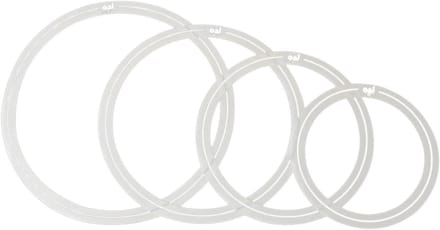 Drumdempers - Geluidsring set - Drums stemmen - Effectieve resonantie demping - 40 cm set - Zwart