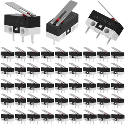 50 Stuks 125VAC 1A 3-Pins Momentane Micro Eindschakelaars voor Arduino en CNC