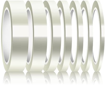 E-Ambar - Hittebestendige Tape voor Sublimatie, Transparant, Polyethyleen, Waterproof, Metaal - 7 Rollen in Verschillende Breedtes