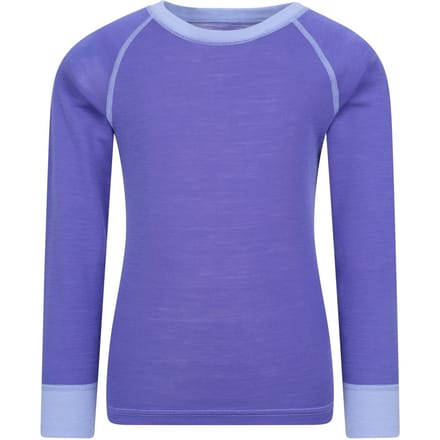 Mountain Warehouse Kinder/Kids Merino II Ronde Hals Base Layer Top (Paars)