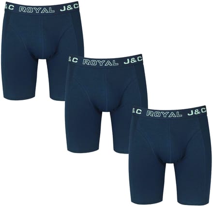 3-PACK LUXE EN ELASTISCHE HERENBOXERSHORT MET LANGE PIJPEN J&C - maat M