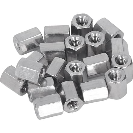 20PCS Écrou d'accouplement hexagonal Acier inoxydable Inoxydable M4 X 0.7 8 L10mm Écrous de connecteur 6 faces pour l'installation