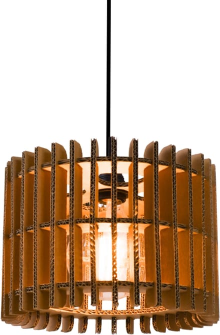 Kartonnen leeuwarden lamp - 40cm - 4 maten | E27 - Kartent
