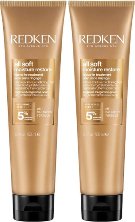 Redken - All Soft - Leave-In Treatment voor droog haar - 2 x 150 ml
