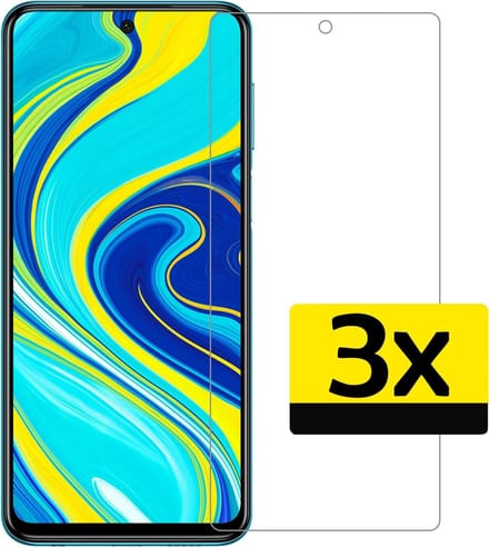 Screenprotector - Geschikt voor Xiaomi Redmi Note 9S - 3 Stuks - Extra Sterk - Beschermglas - Gehard Glas - Tempered Glass - Screen Protector