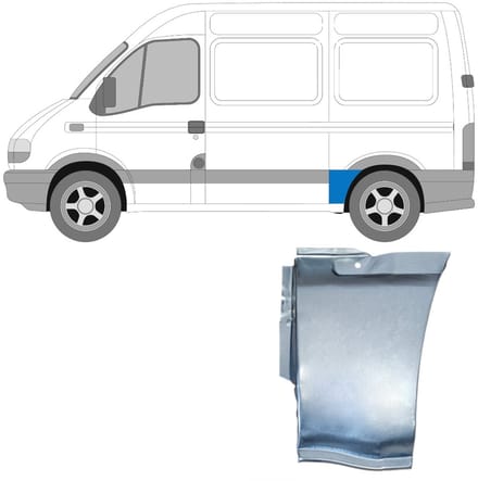 Reparatiepaneel achterspatbord voor Renault Master 1998-2010 / Links