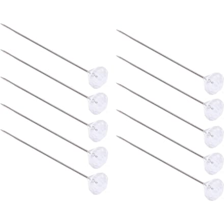 300 Stuks Corsage Spelden Glanzend Exquise Elegante Strass Rechte Spelden voor Bruiloftsfeest white