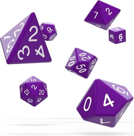Oakie Doakie Dice Rpg Set Solid - Purple