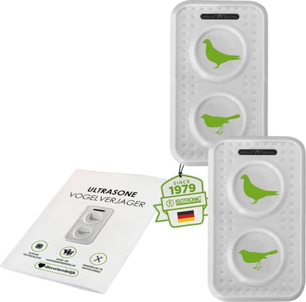 CRLYN® Duivenverjager Ultrasoon Geluid - Vogelverjager Balkon - Vogelverschrikker - Wit