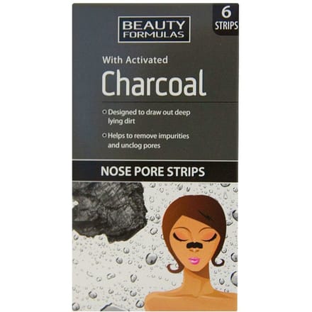 Beauty Formulas Houtskool PoriÃ«nstrips voor de neus - 6 stuks.