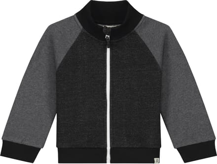 Smitten Organic Wolf Geborduurd Block Color Melange Sweat Jacket