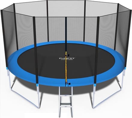Viking Choice Trampoline 404 cm Blauw - Met Veiligheidsnet & Ladder - Max. 150 kg