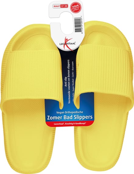 Lucovitaal Orthopedische Zomer Badslippers (Geel) Maat 35-36