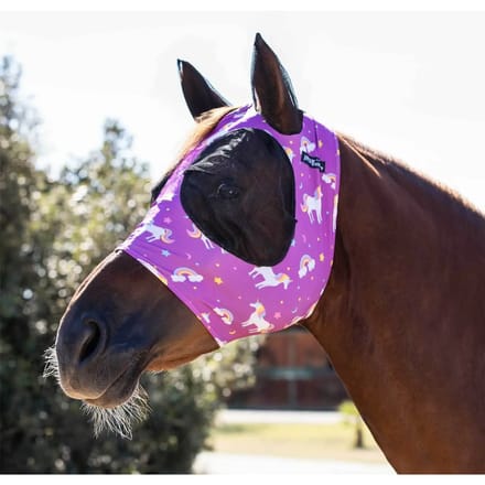 Vliegenmasker voor paard van lycra met oorkap Pro-Tech