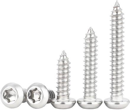 100x Zelftappende Schroeven M5 x 20 mm RVS Torx Platte Kop - Zelfborend