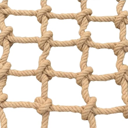 Klimnet voor kinderen - Veiligheidsnet Speeltuin - Buiten Spelen - Stevig henneptouw - 1x1 meter