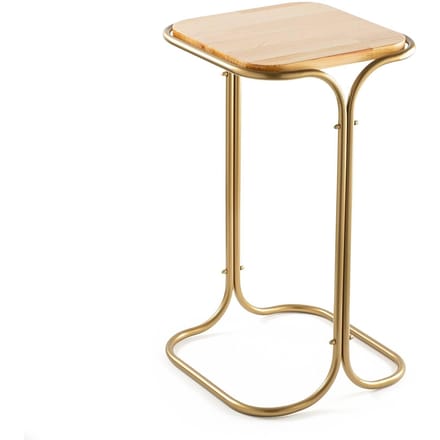 Asir - Salontafel - Goud en Natuurlijk - 30 x 30 x 52 cm