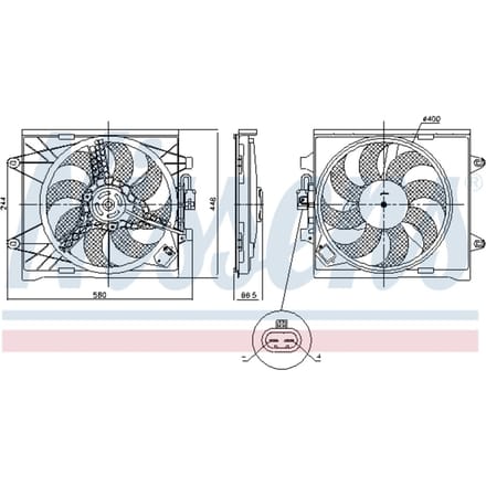 Koelventilatorwiel, motorkoeling NISSENS 85921