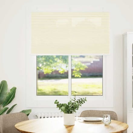 vidaXL - Plissé - rolgordijn - 110x150cm - stofbreedte - 109,4cm - polyester - crème