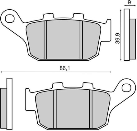 rms remblokje voor motor honda 500 cb 2017 pc58a / ar nieuw