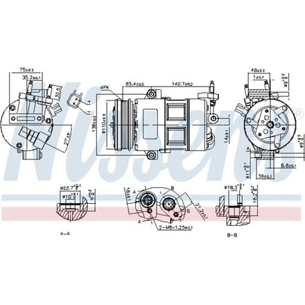 Compressor, airconditioner NISSENS 890639