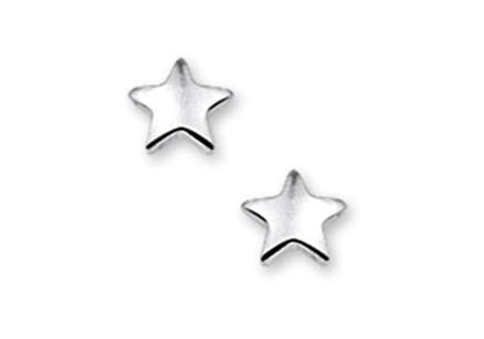 TFT Oorknoppen Ster Zilver Gerhodineerd Glanzend 4 mm x 4.5 mm