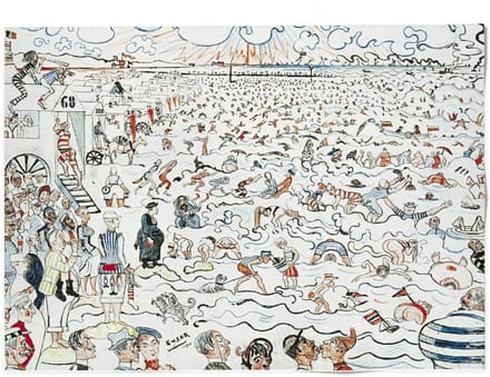 Lanzfeld Ensor - Poster Schilderij 50x70 cm - De Baden van Oostende - James Ensor - Koker