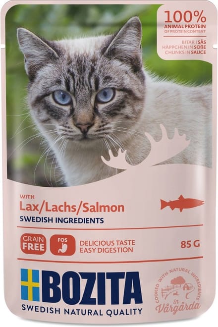 12x85g Stukjes in Saus Pouch Zalm Bozita Kattenvoer