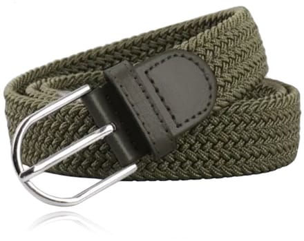 LGT JWLS Herencanvasriem - Elastisch, Groen-100cm