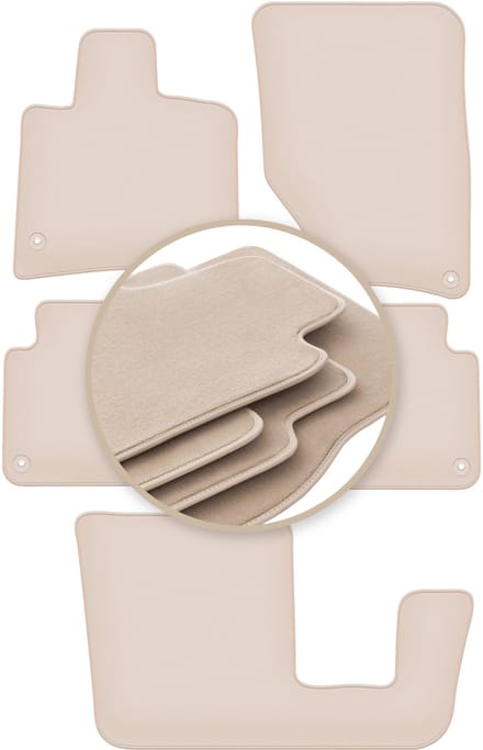 PREMIUM beige vloermatten voor: Audi Q7 I 4L SUV 2005-2015