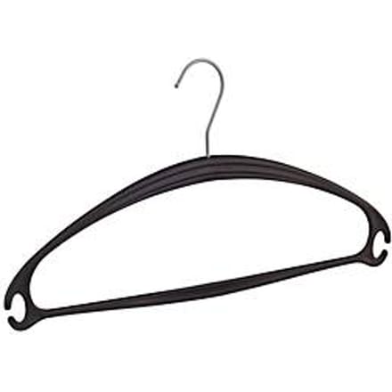 Kleerhanger - kunststof - L 410 mm -  zwart - 10 stuks