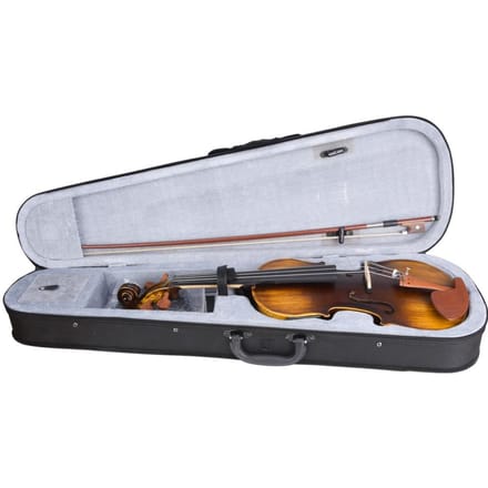 AV E310 Violon Électro-Acoustique Égaliseur Finition Mate Kit Violon avec Étui Colophane Archet Cordes Supplémentaires gray