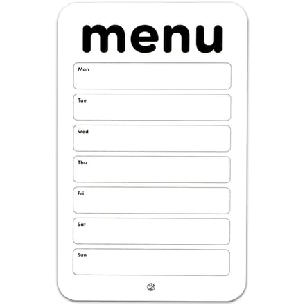 GreenStory - Menuplanner - Zelfklevend - Maaltijdenplanner - Wit - met Sticky Pen