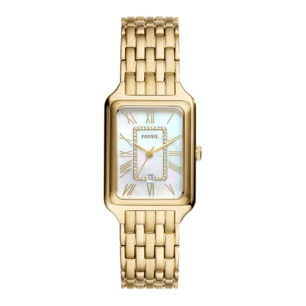 Fossil RAQUEL ES5304 Dames Horloge 26 mm - Goudkleurig