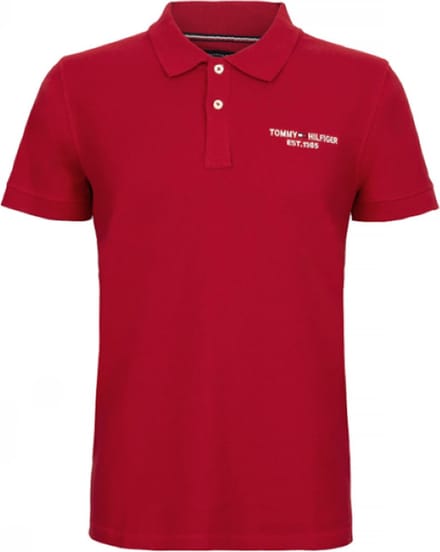 Tommy Hilfiger | Polo heren | Rood| geborduurd logo | S
