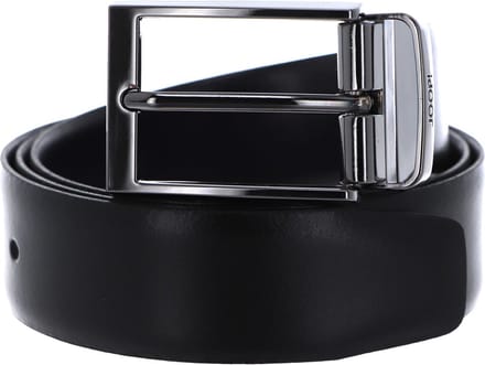 JOOP! Leren Riem Adjustable Coll. Belt 3,5 CM W80 Black-D`Blue Zwart Donkerblauw