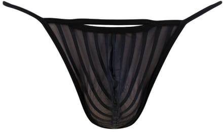 WOH heren microfiber G-string personal allure mesh zwart