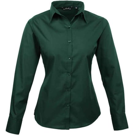 Premier Dames/Dames Shirt Met Lange Mouwen (Fles groen)