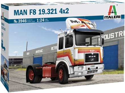 Italeri Modelbouwpakket Vrachtwagens - 3946 MAN F8 19.321 4X2 Plastic - 1:24 - Modelbouw