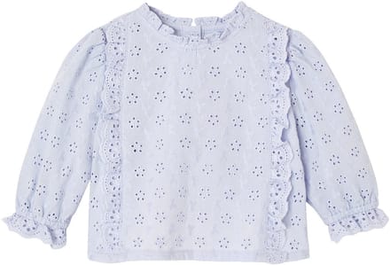 Vertbaudet Meisjesblouse met ruches van Engels borduurwerk