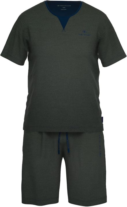 TOM TAILOR Dallas Heren Loungewear set - korte broek - korte mouw - Groen