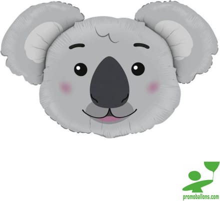 Koalakop 94 cm (flat) folieballon van Grabo
