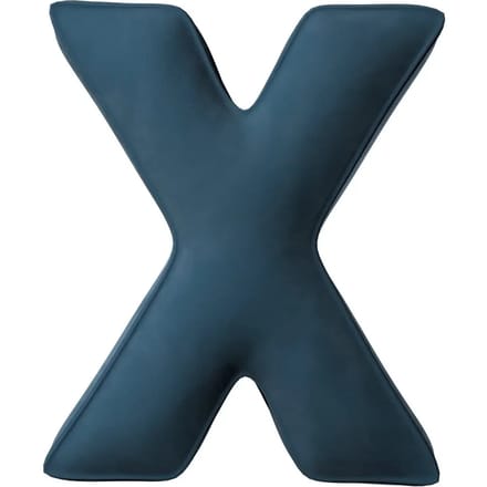 Kussen letter x Yellow Tipi Posh Velvet