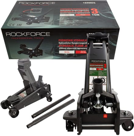 Rockforce RF-T830025 - Hydraulische Krik - 3T - Lage Profiel - Sterk en Duurzaam