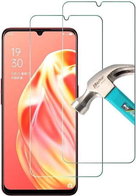 Screenprotector Glas - Tempered Glass Screen Protector Geschikt voor: Oppo A91 - 2x