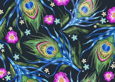Placemat vinyl | Peacock | 4 stuks