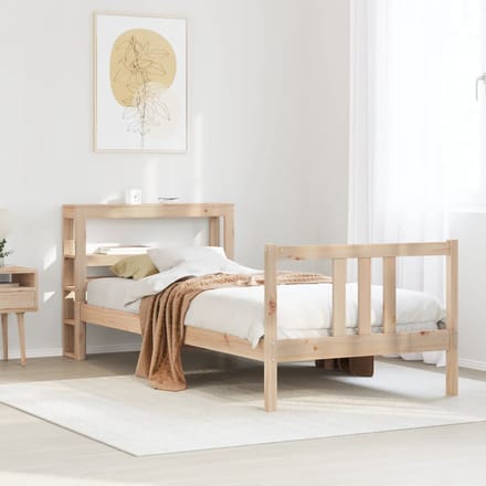 vidaXL - Bedframe - met - hoofdbord - massief - grenenhout - 90x190 - cm