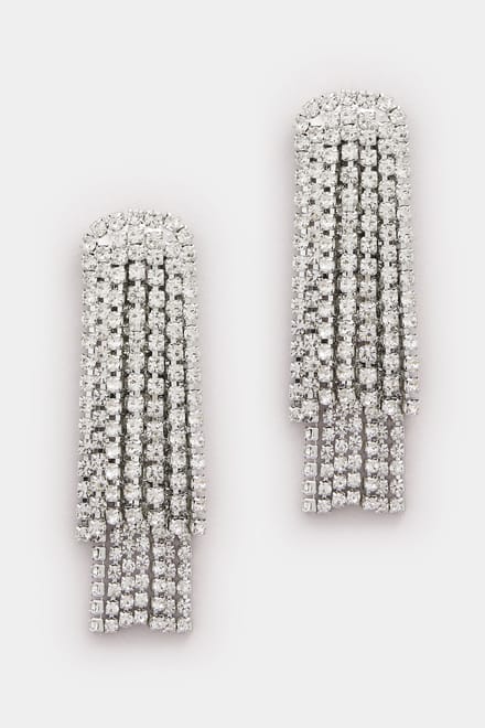 Yours Zilverkleurige Diamanten Oorhangerssize One Size
